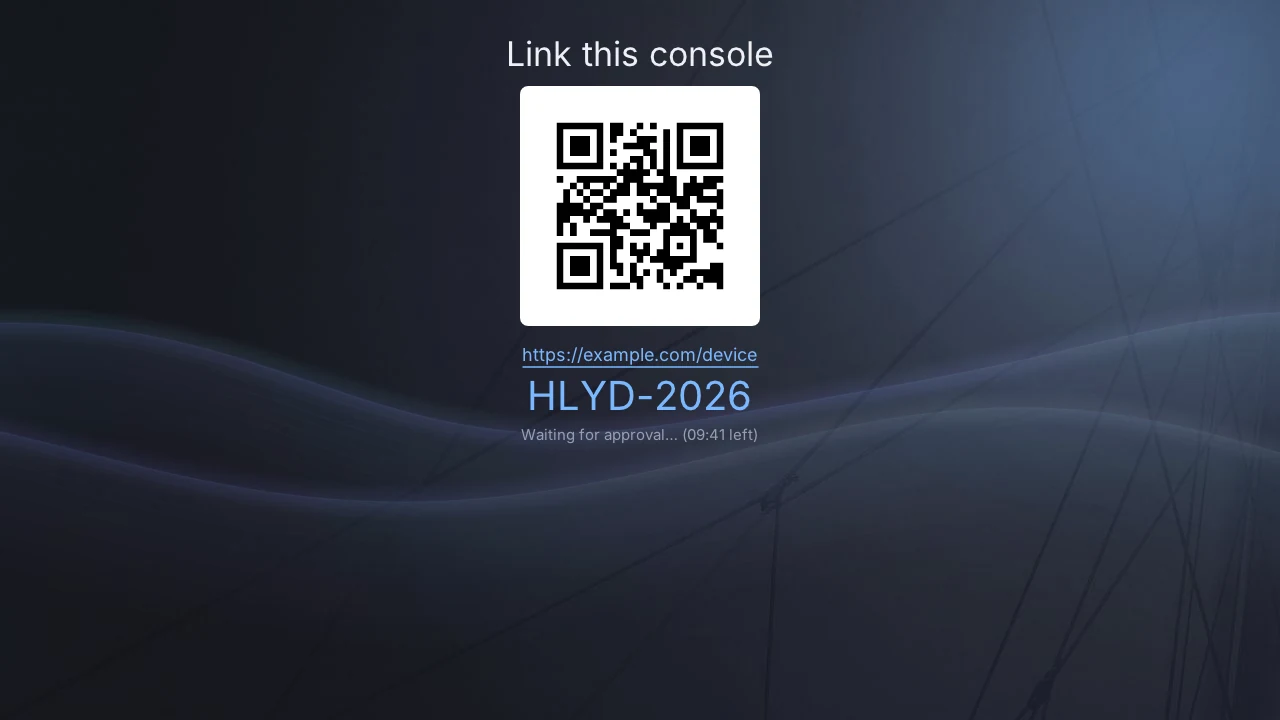 The sign-in screen